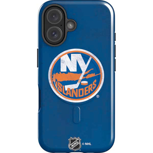 NHL New York Islanders Distressed iPhone 16 Plus Magsafe Impact Case